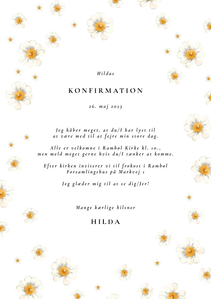 Pige - Hilda Konfirmation